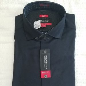 NWT - Men's Black Dress Shirt - Button Down